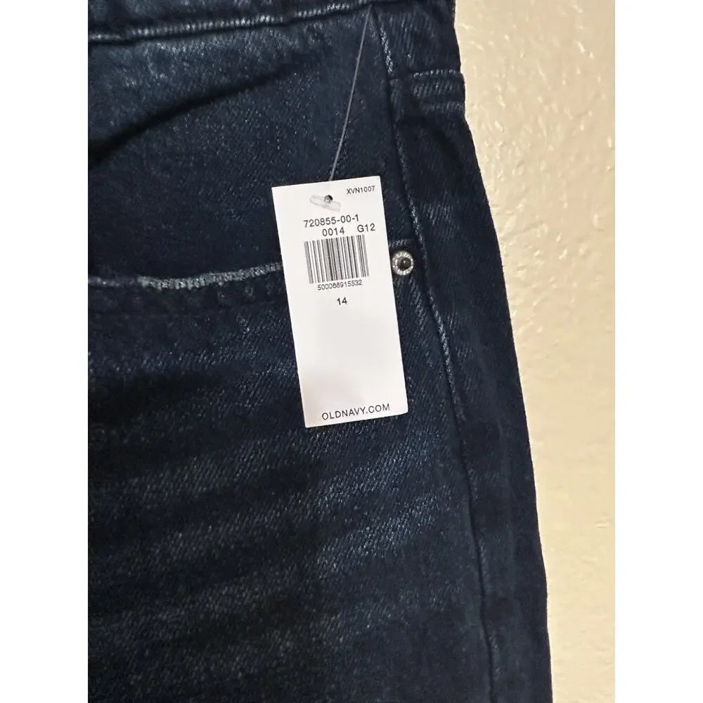 Old Navy OG Straight / Adjustable Waist Denim Tapered Leg Jeans / Girls 14
